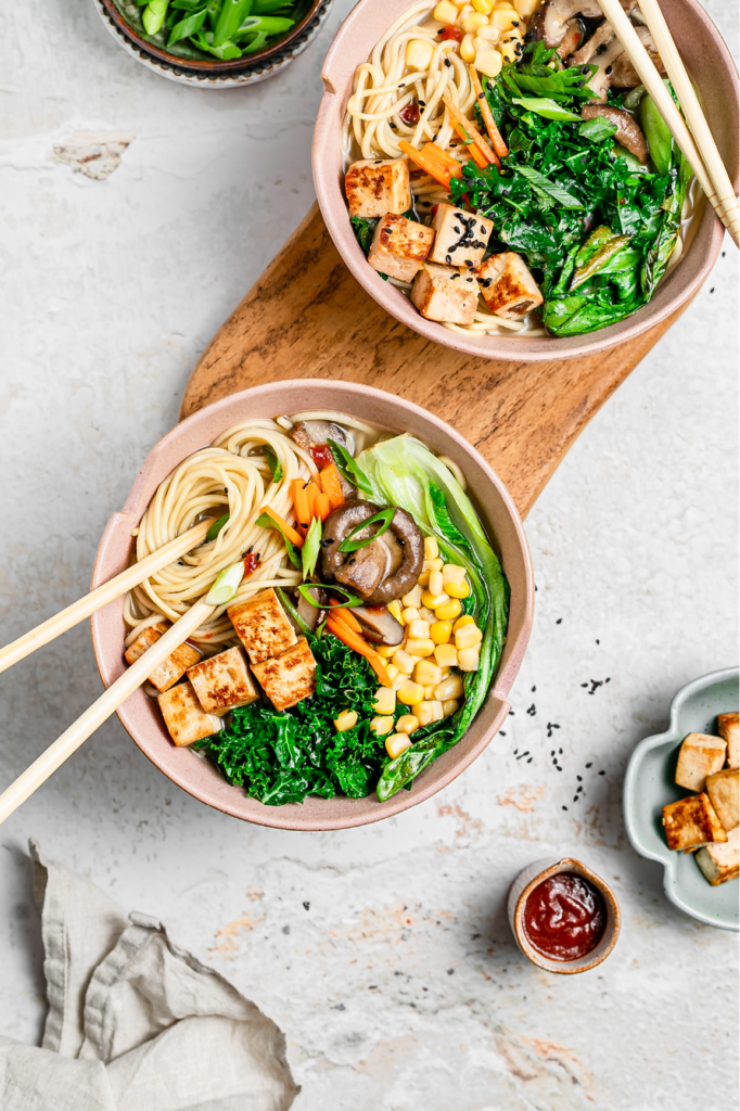 One Pot Kale Ramen with Umami Tofu One Harvest