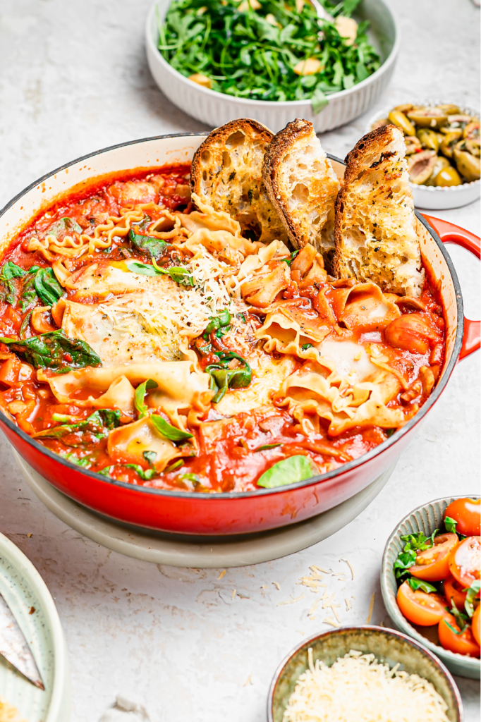 One Pot Vegetarian Lasagna Stew - One Harvest