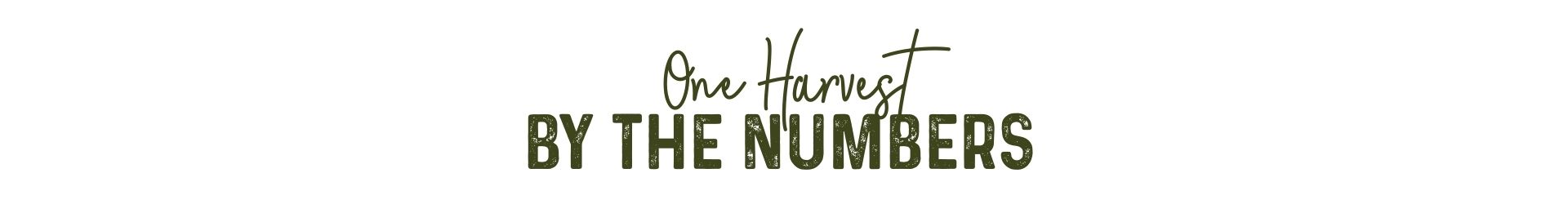 One Harvest by the numbers - showcasing our scale and impact in fresh product